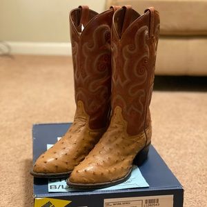 Vintage Tony Lama Natural Ostrich Boots